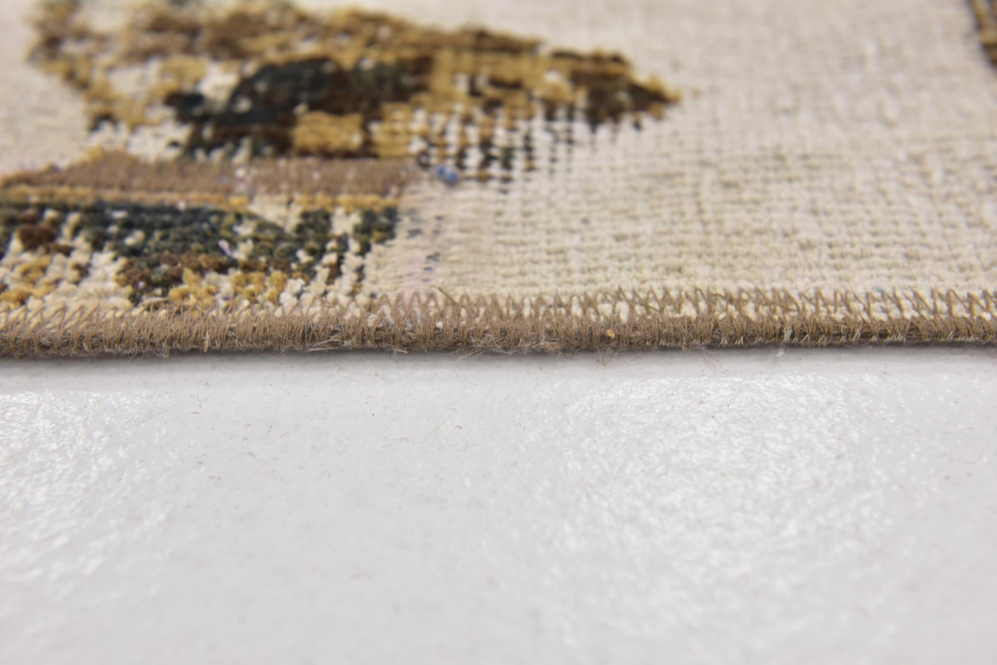 4' 10 x 7' 7 Hand Knotted Ultra Vintage Persian Wool Rug
