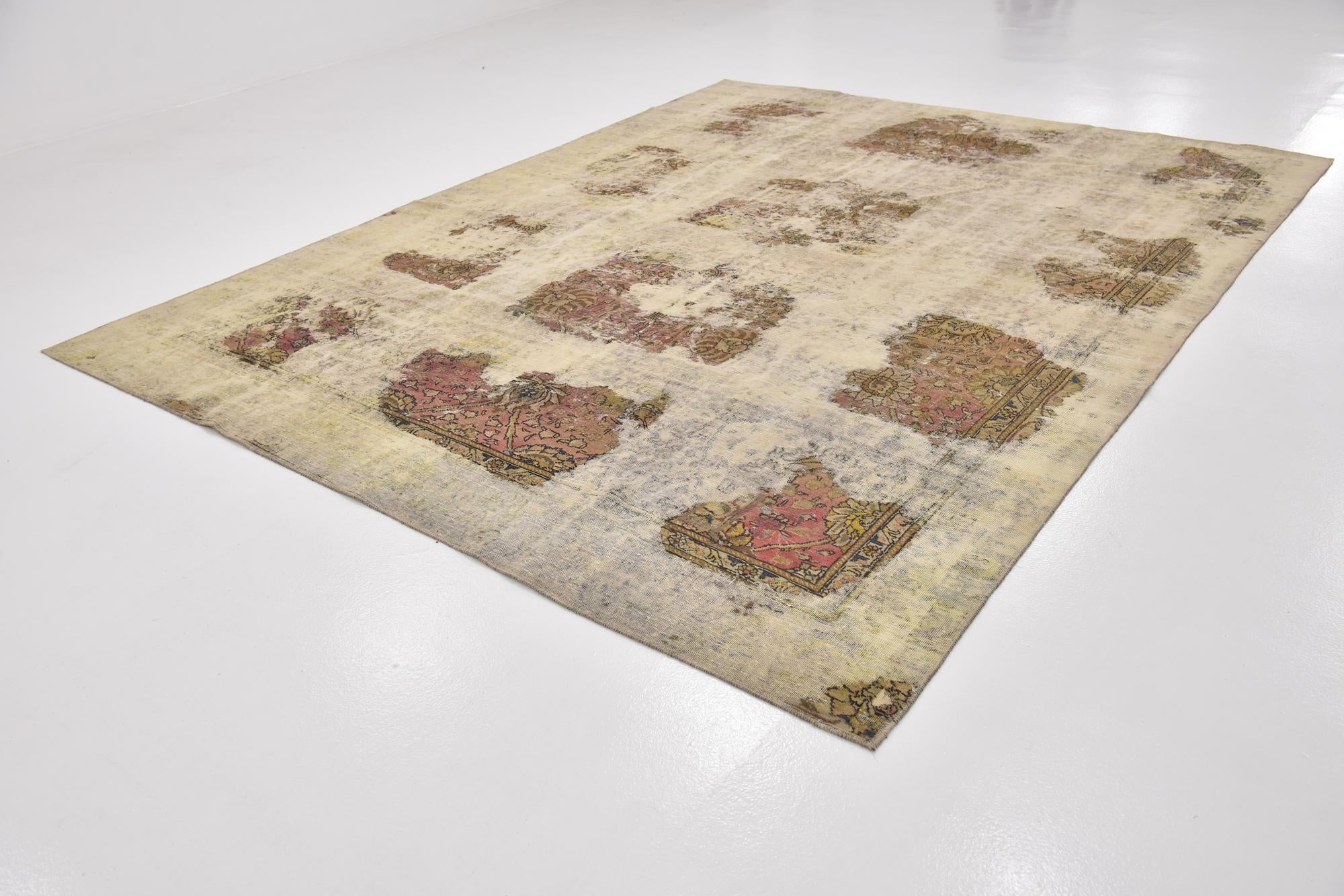 9' x 11' 7 Hand Knotted Ultra Vintage Persian Wool Rug