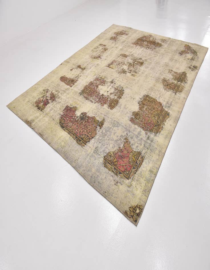 Detail image of 9' x 11' 7  Hand Knotted Ultra Vintage Persian Wool Rug