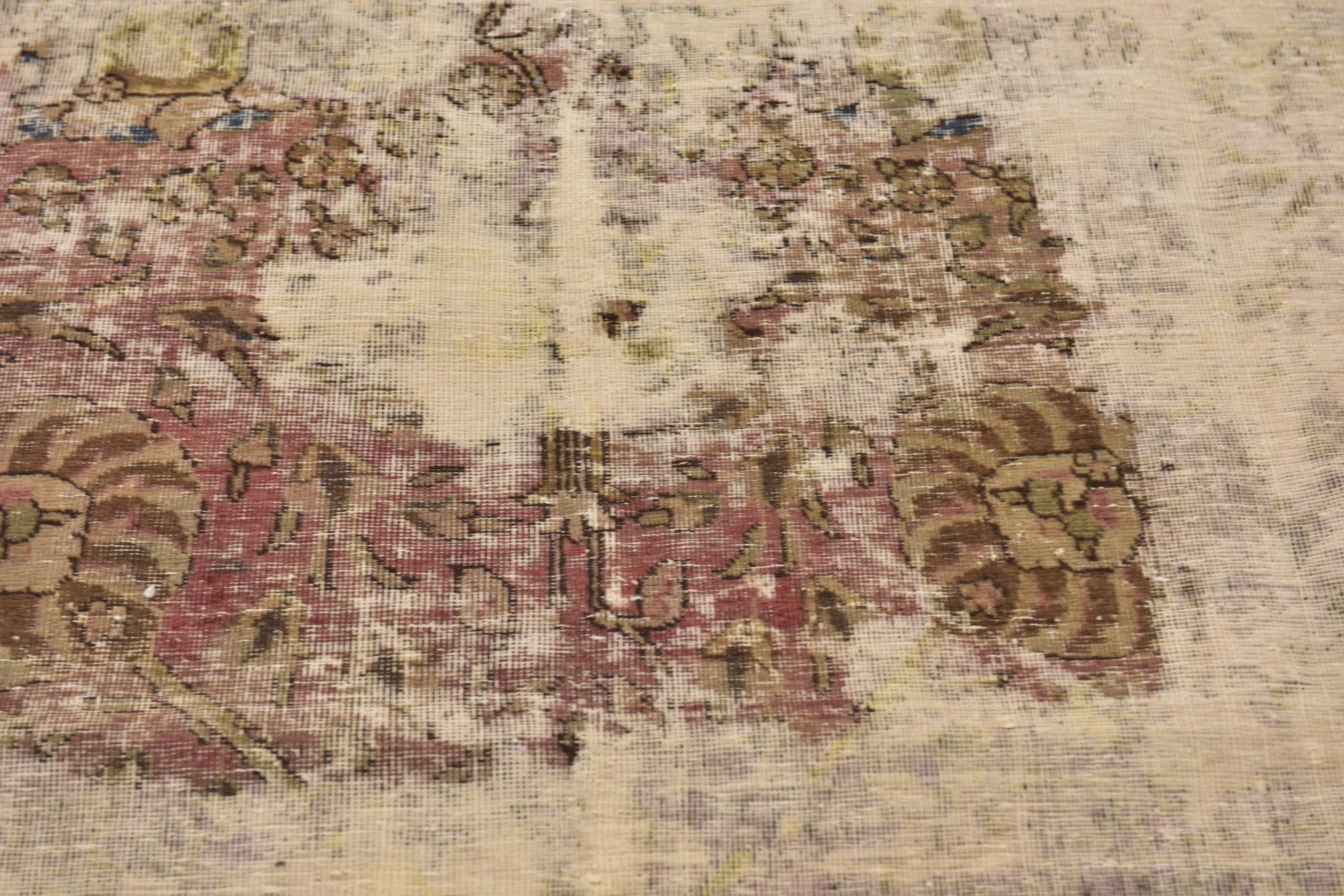 9' x 11' 7 Hand Knotted Ultra Vintage Persian Wool Rug