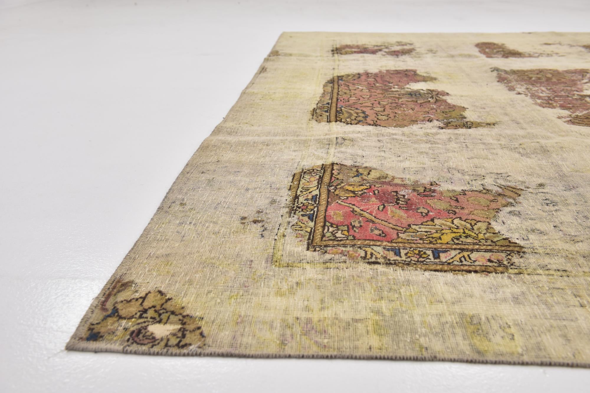 9' x 11' 7 Hand Knotted Ultra Vintage Persian Wool Rug