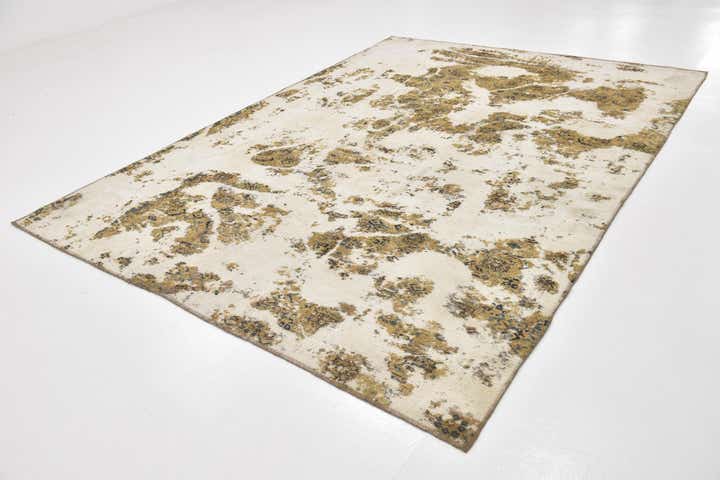 7' x 9' 9 Hand Knotted Ultra Vintage Persian Wool Rug