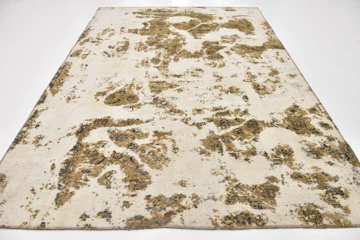 7' x 9' 9 Hand Knotted Ultra Vintage Persian Wool Rug