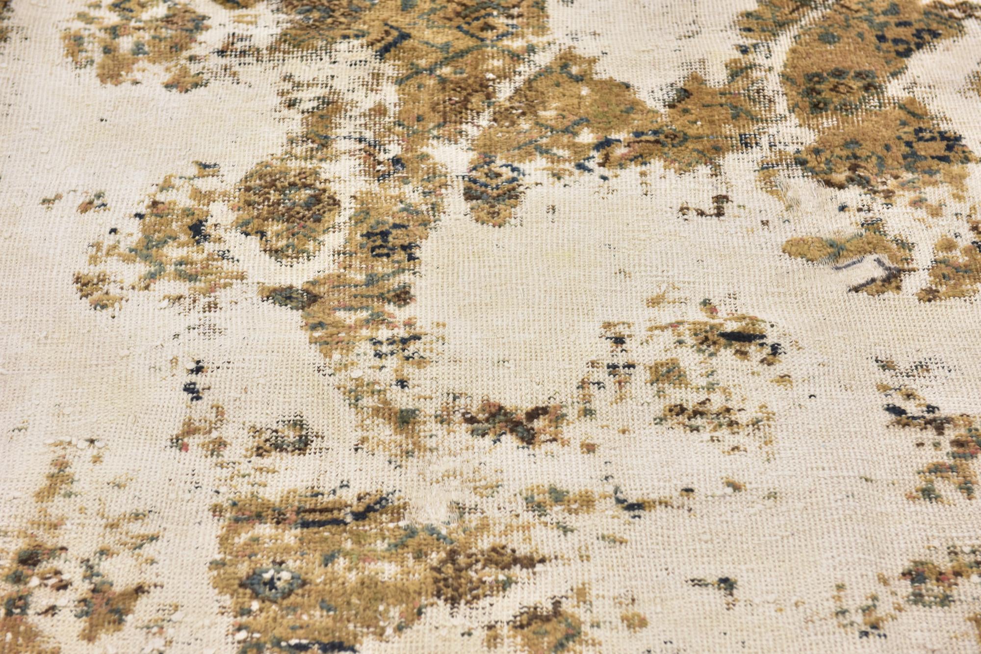 7' x 9' 9 Hand Knotted Ultra Vintage Persian Wool Rug