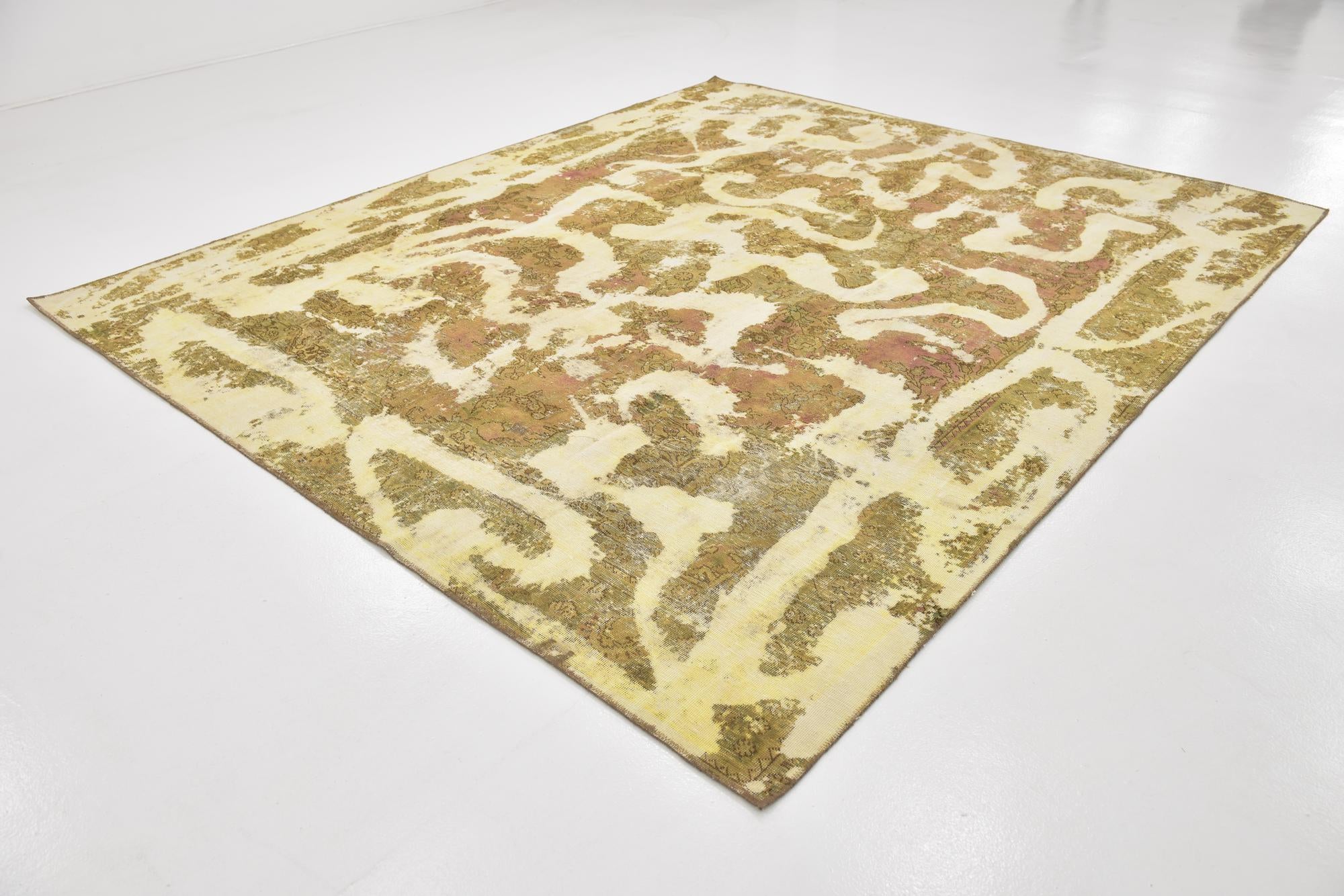 9' 3 x 10' 10 Hand Knotted Ultra Vintage Persian Wool Rug