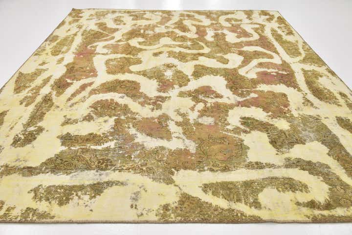9' 3 x 10' 10 Hand Knotted Ultra Vintage Persian Wool Rug