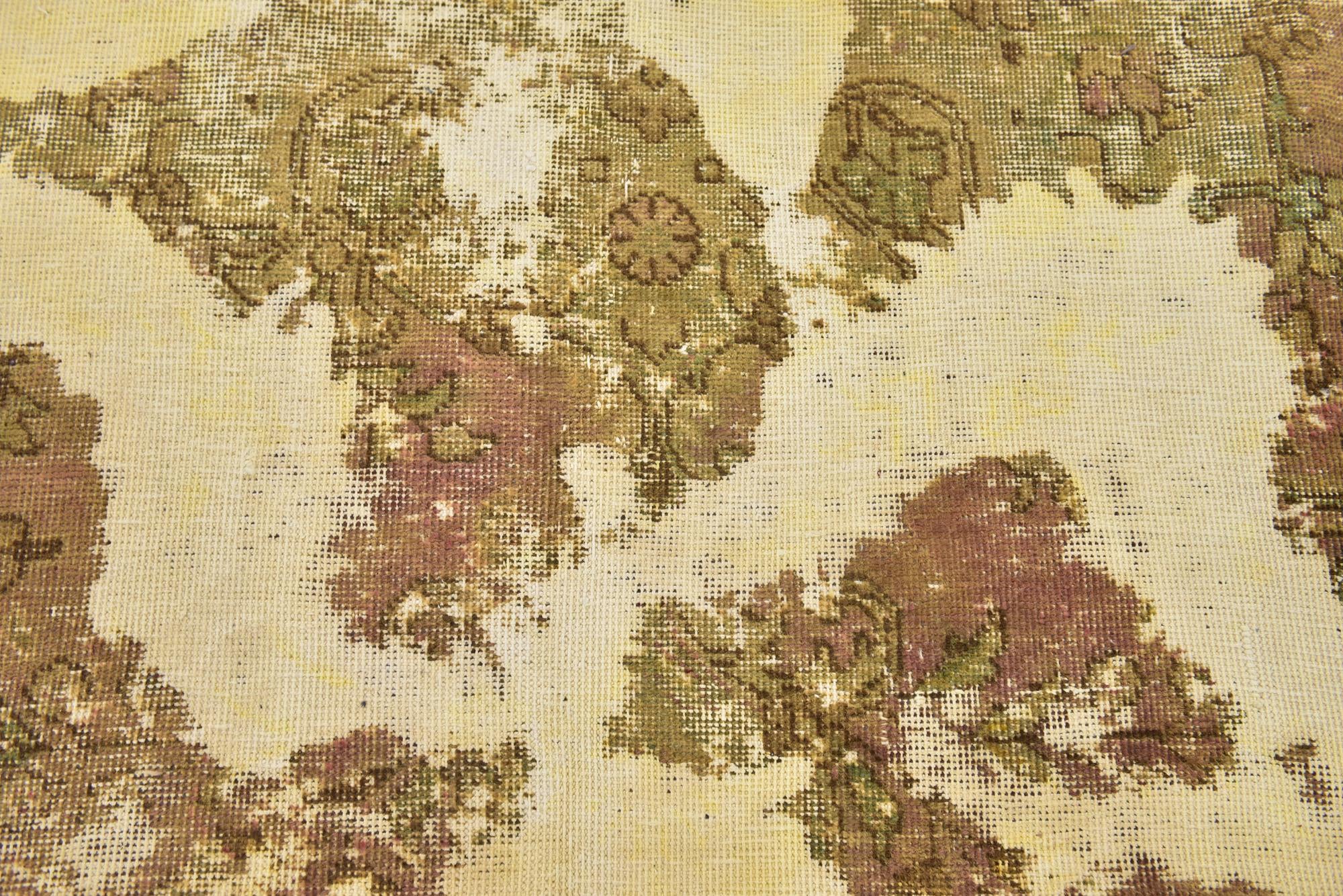 9' 3 x 10' 10 Hand Knotted Ultra Vintage Persian Wool Rug