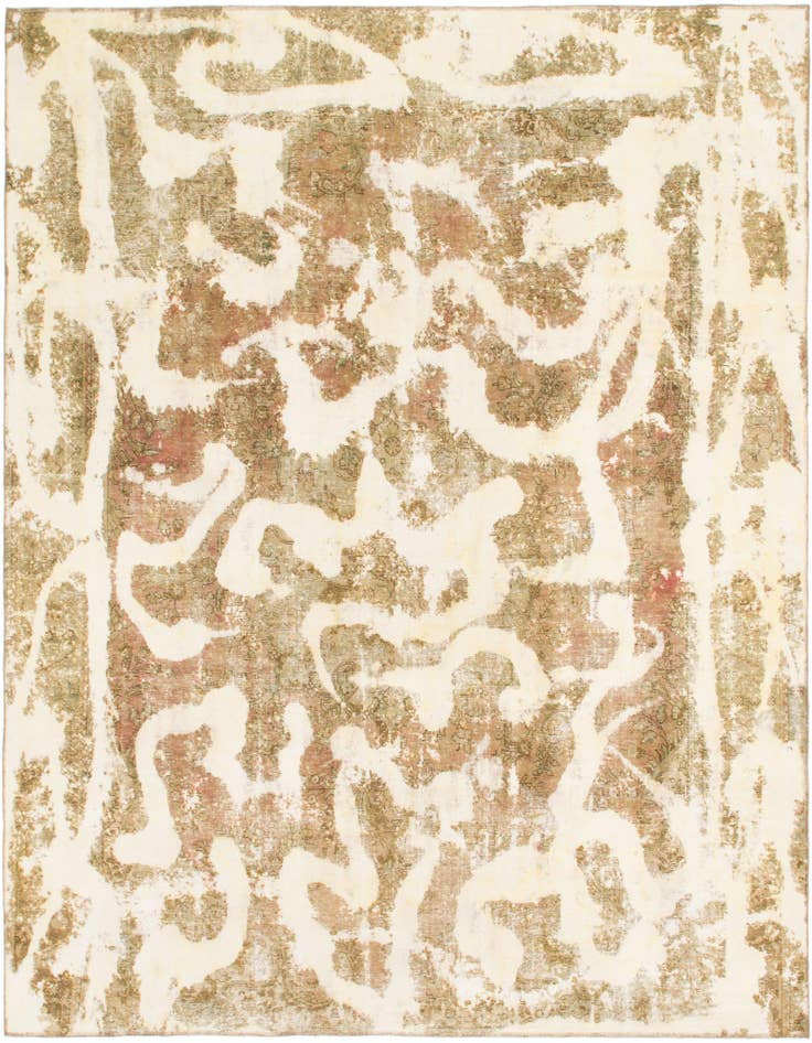 Detail image of 9' 3 x 10' 10 Hand Knotted Ultra Vintage Persian Wool Rug
