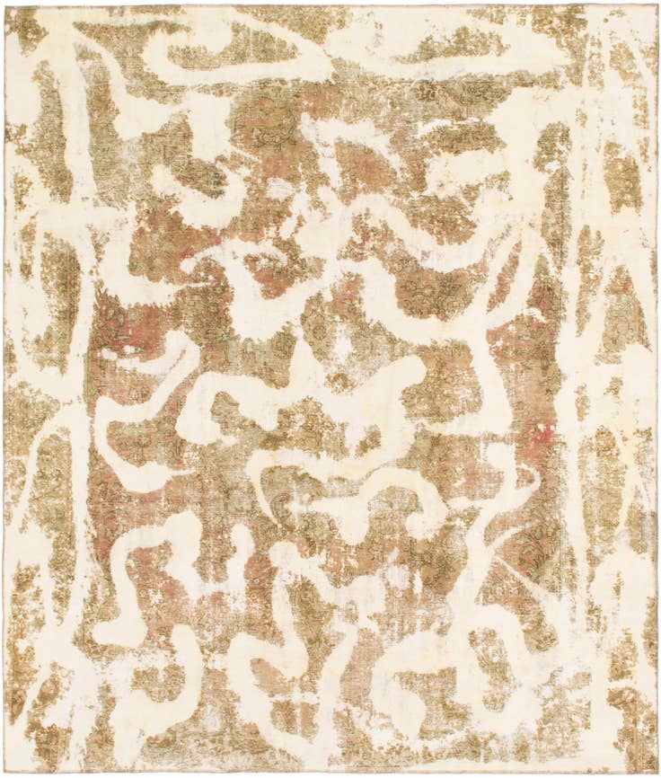 Detail image of 9' 3 x 10' 10 Hand Knotted Ultra Vintage Persian Wool Rug