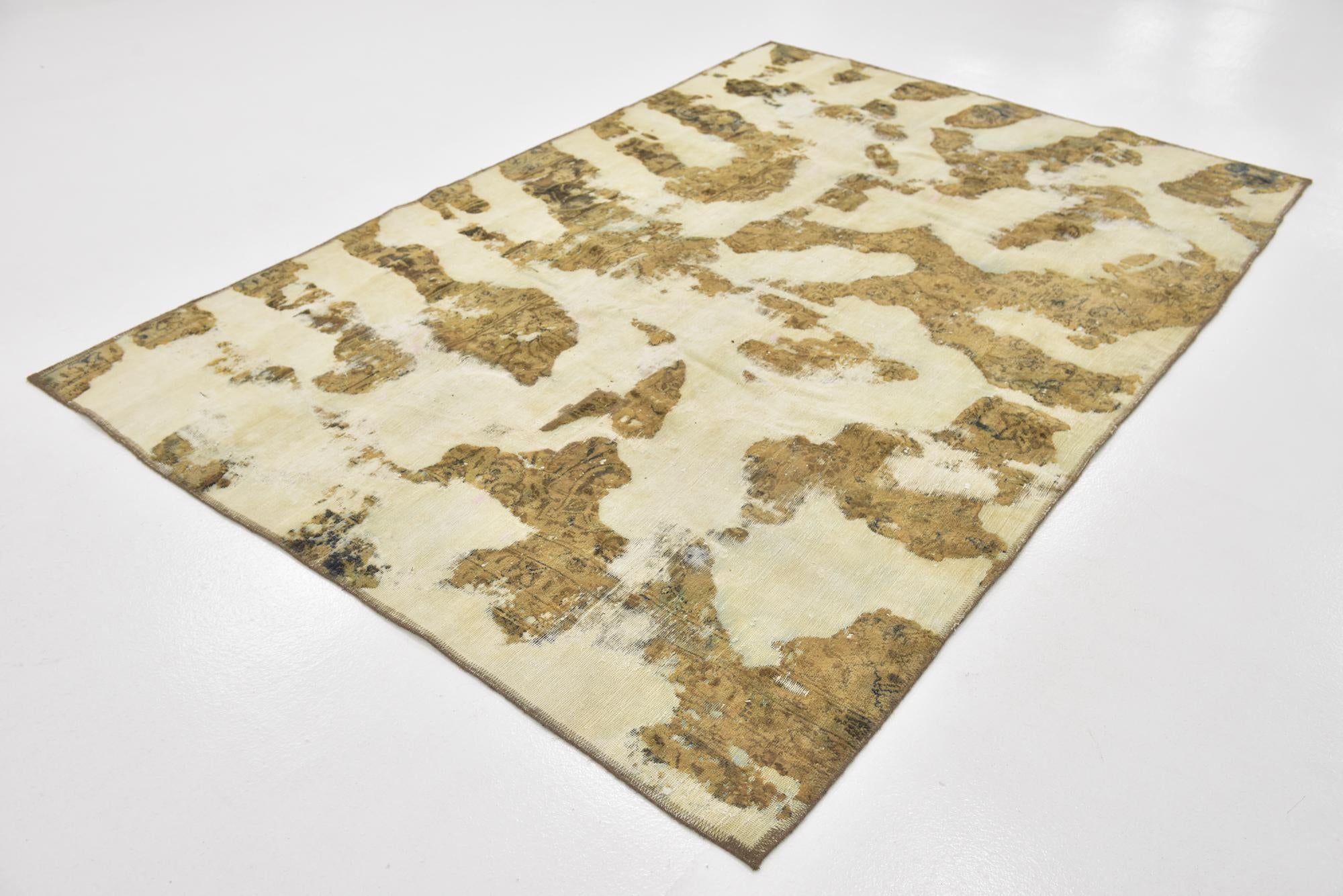 5' 6 x 8' 2 Hand Knotted Ultra Vintage Persian Wool Rug