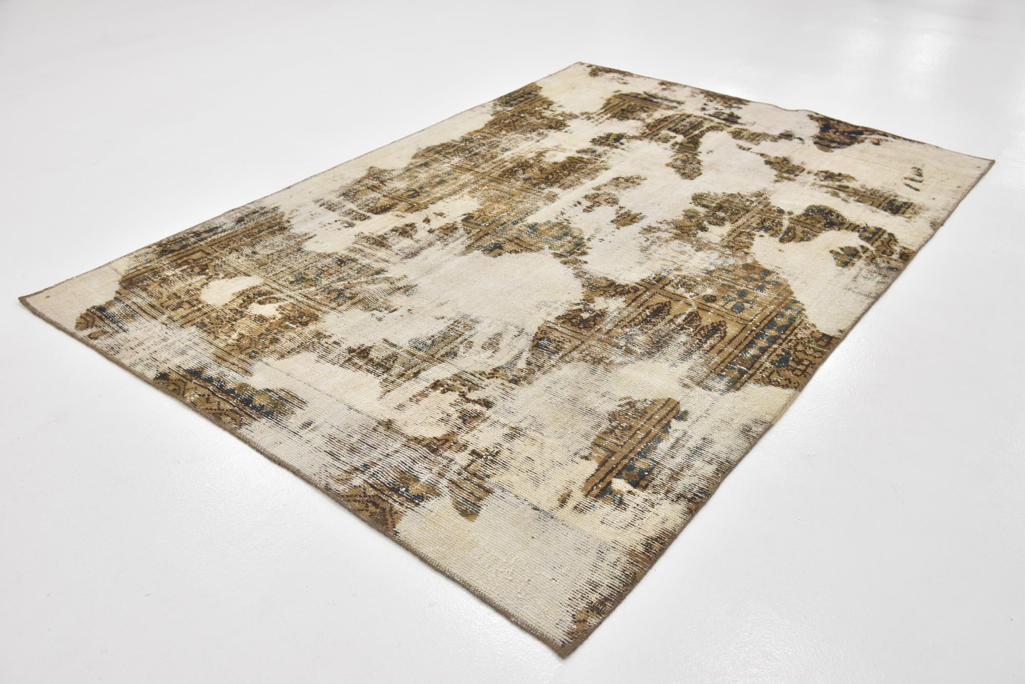 5' 10 x 8' 6 Hand Knotted Ultra Vintage Persian Wool Rug