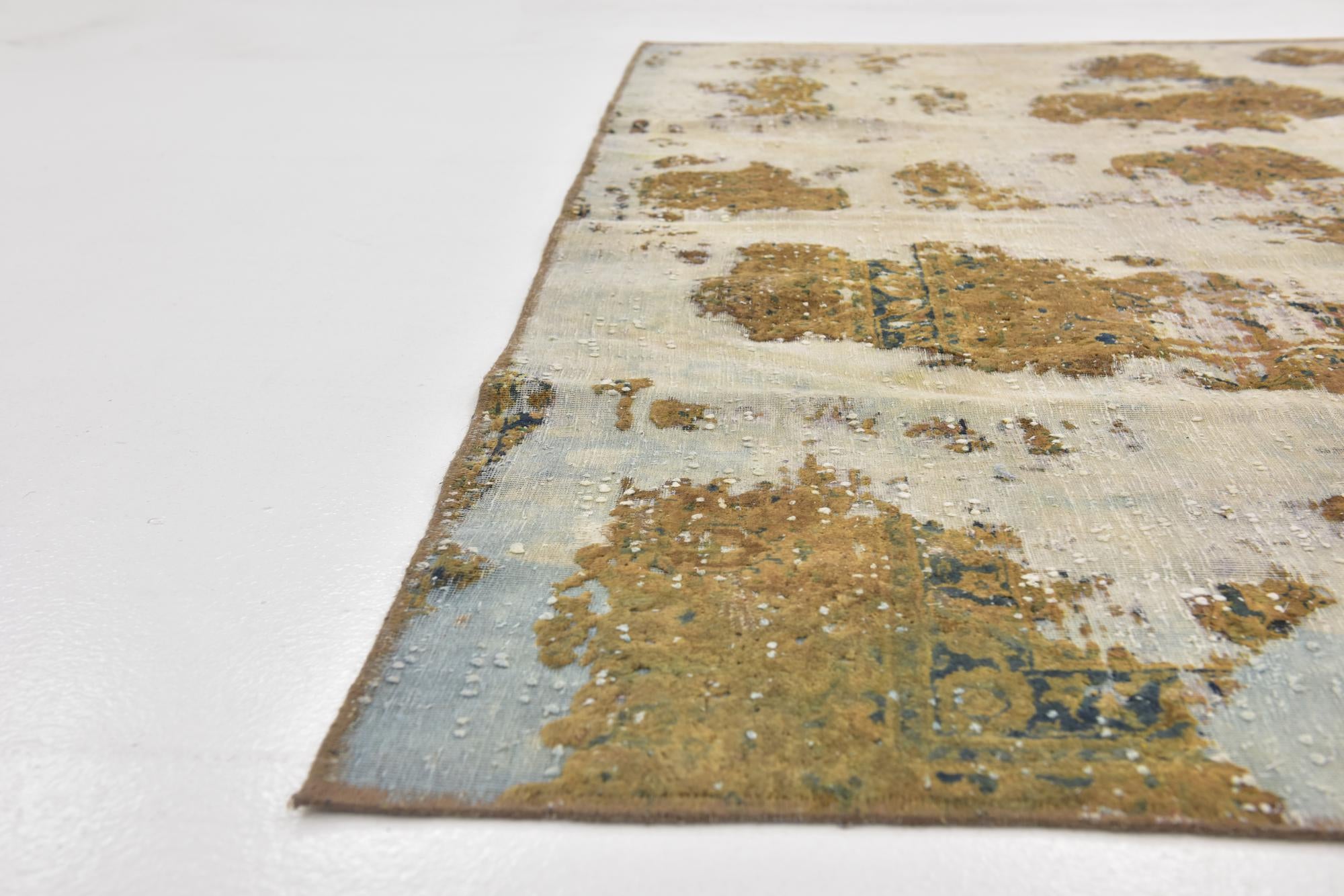 7' x 9' 8 Hand Knotted Ultra Vintage Persian Wool Rug