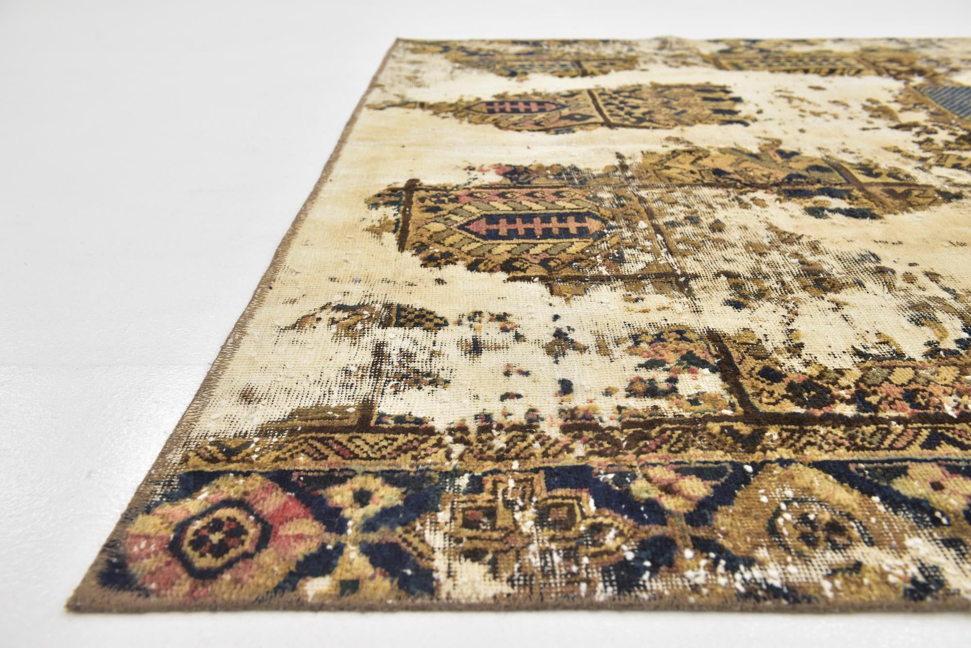 6' 3 x 8' Hand Knotted Ultra Vintage Persian Wool Rug