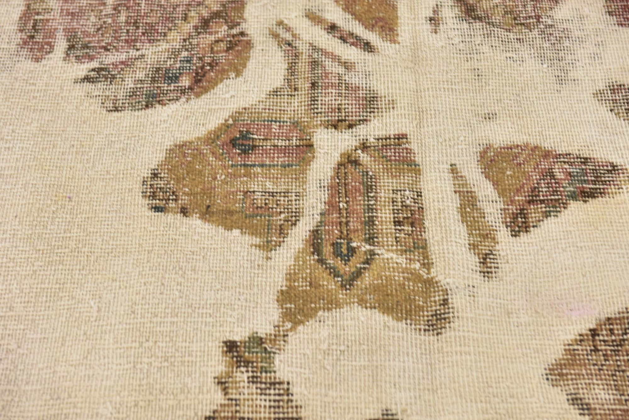 6' 4 x 9' 8 Hand Knotted Ultra Vintage Persian Wool Rug