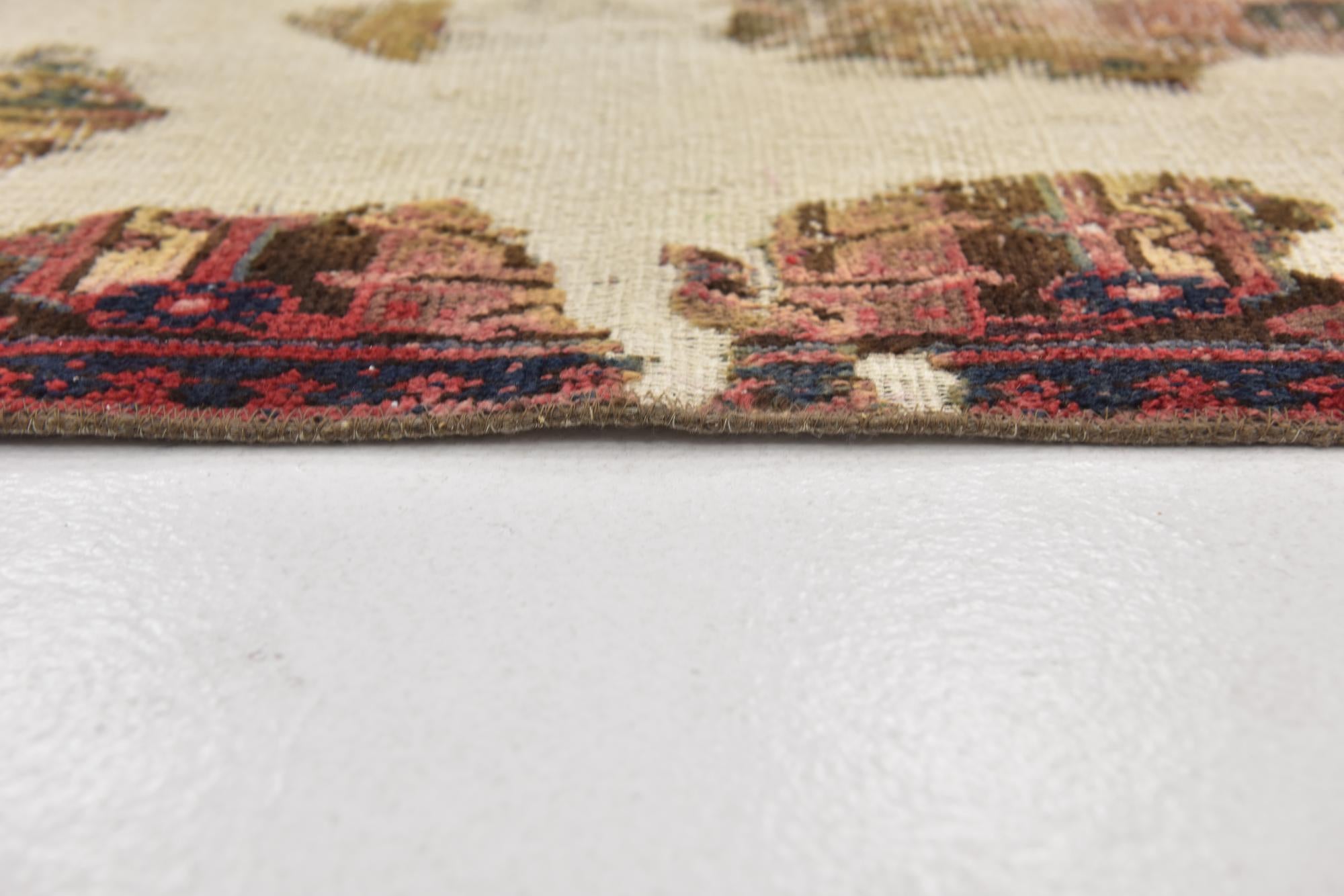 6' 4 x 9' 8 Hand Knotted Ultra Vintage Persian Wool Rug