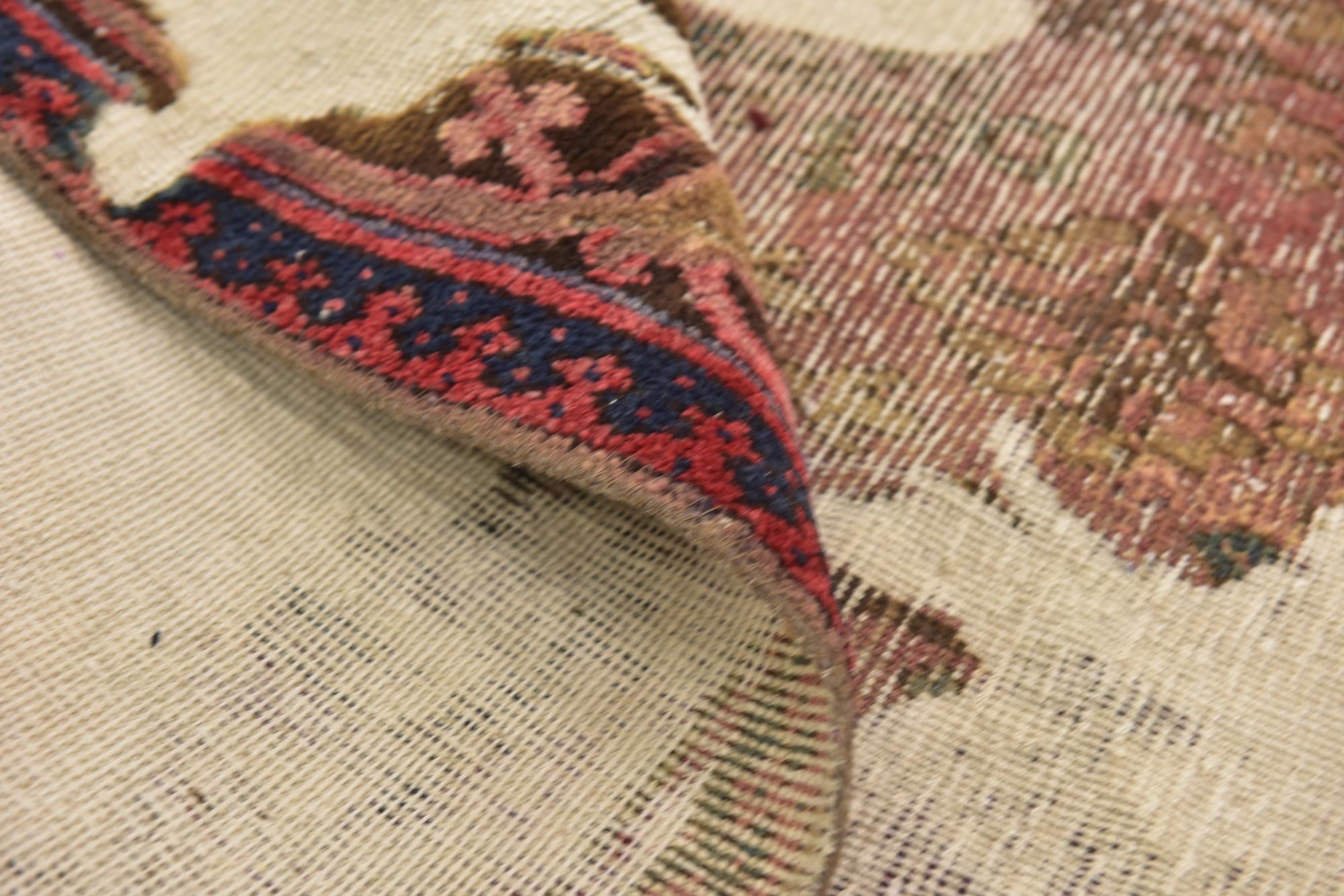6' 4 x 9' 8 Hand Knotted Ultra Vintage Persian Wool Rug