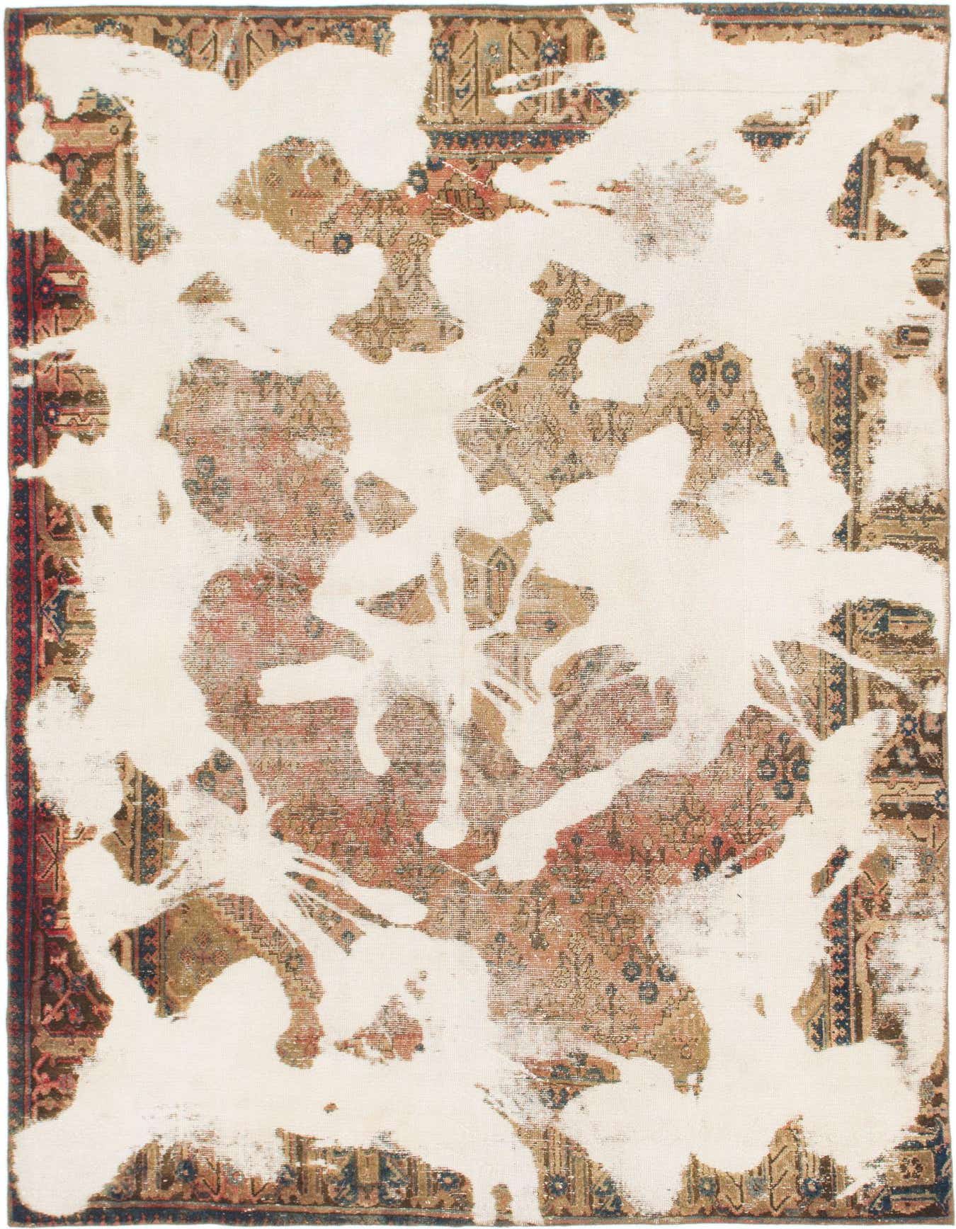 Primary image 6' 4 x 9' 8  Hand Knotted Ultra Vintage Persian Wool Rug