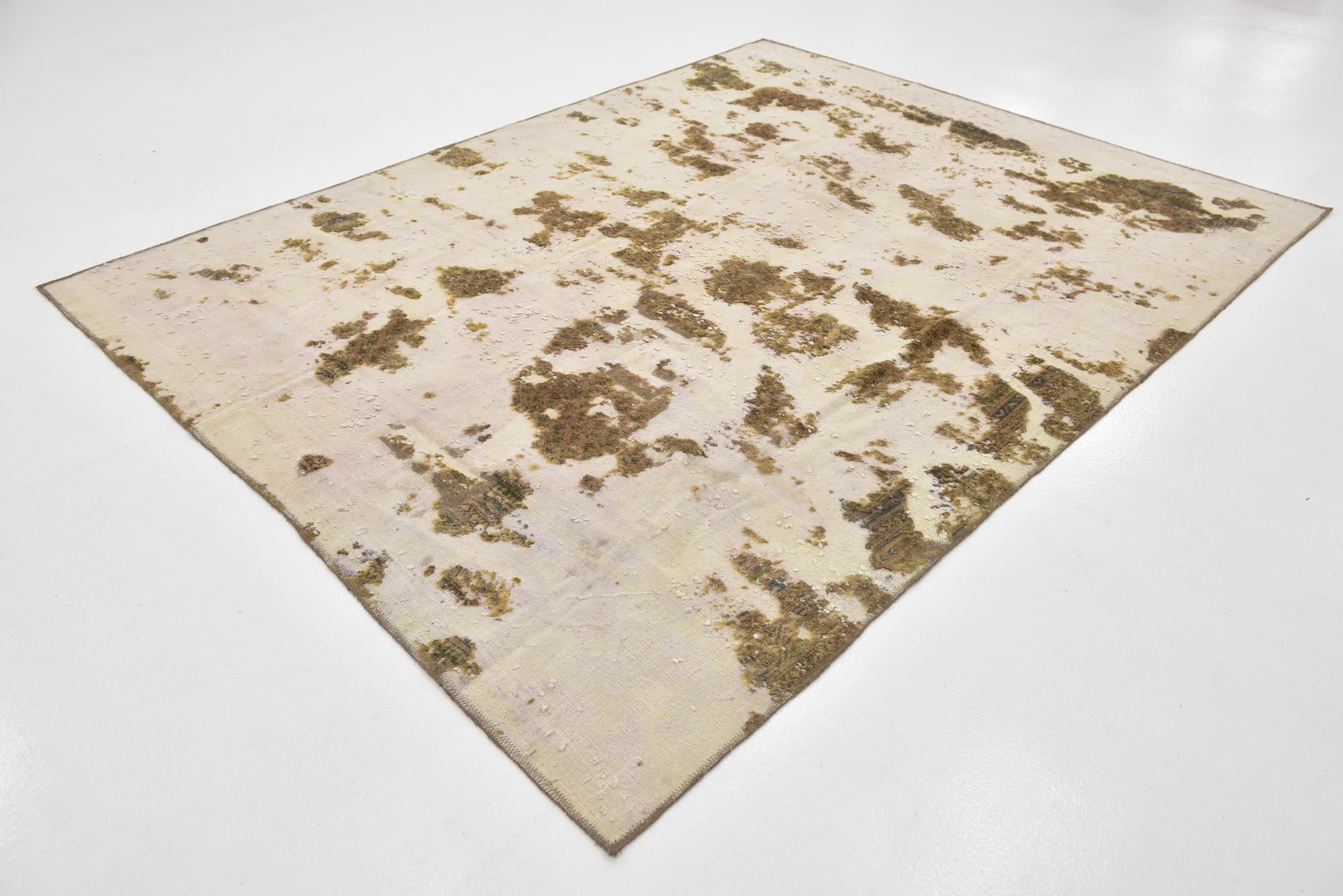 7' x 9' Hand Knotted Ultra Vintage Persian Wool Rug