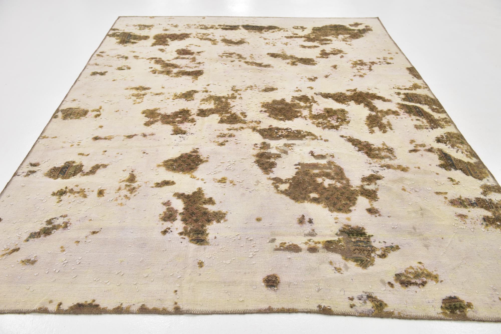 7' x 9' Hand Knotted Ultra Vintage Persian Wool Rug