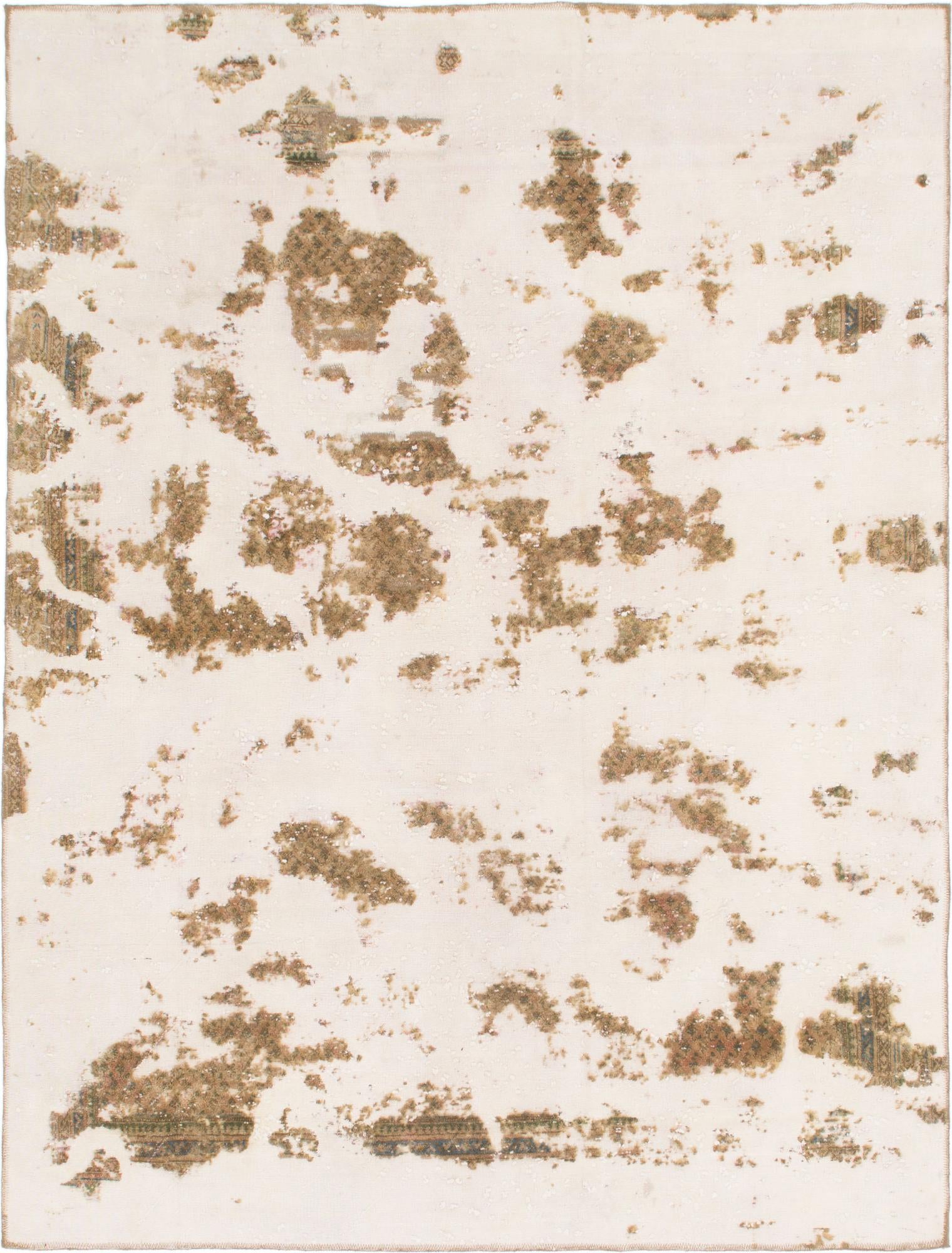 7' x 9' Hand Knotted Ultra Vintage Persian Wool Rug