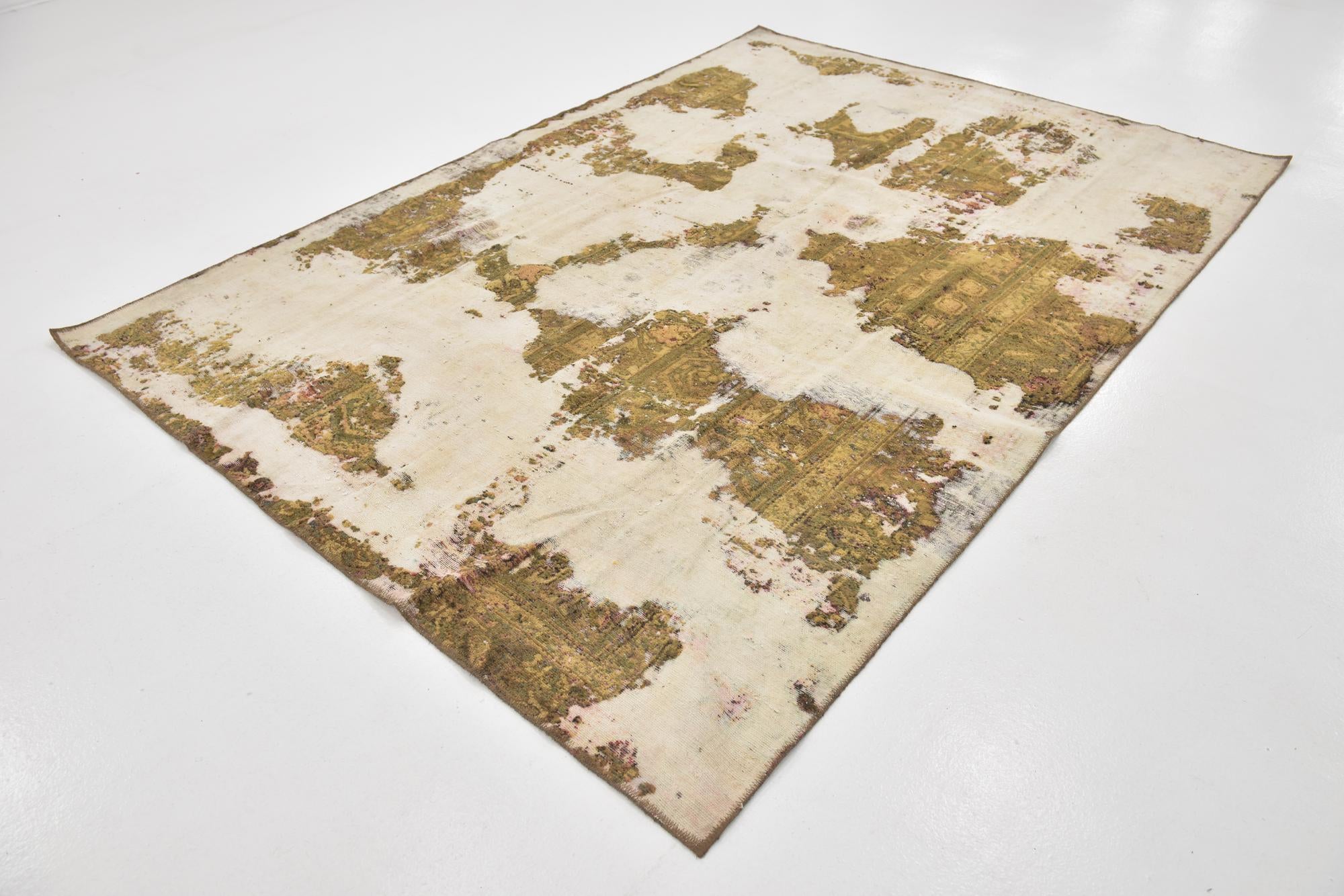 6' 4 x 8' 10 Hand Knotted Ultra Vintage Persian Wool Rug