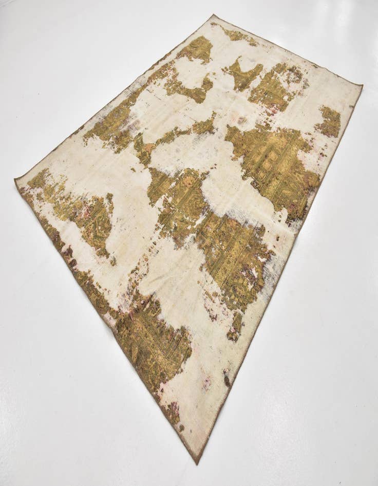 Detail image of 6' 4 x 8' 10  Hand Knotted Ultra Vintage Persian Wool Rug