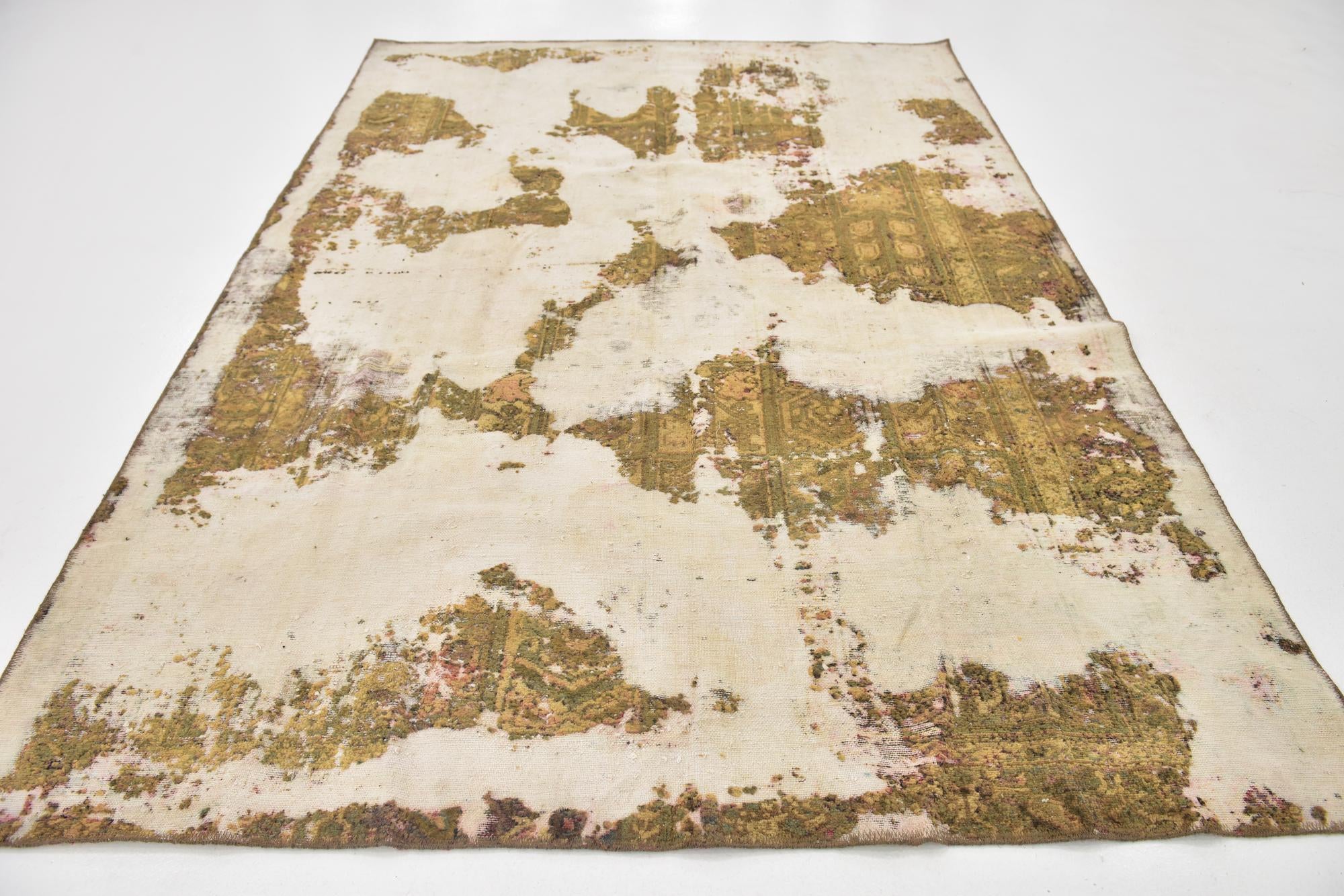 6' 4 x 8' 10 Hand Knotted Ultra Vintage Persian Wool Rug