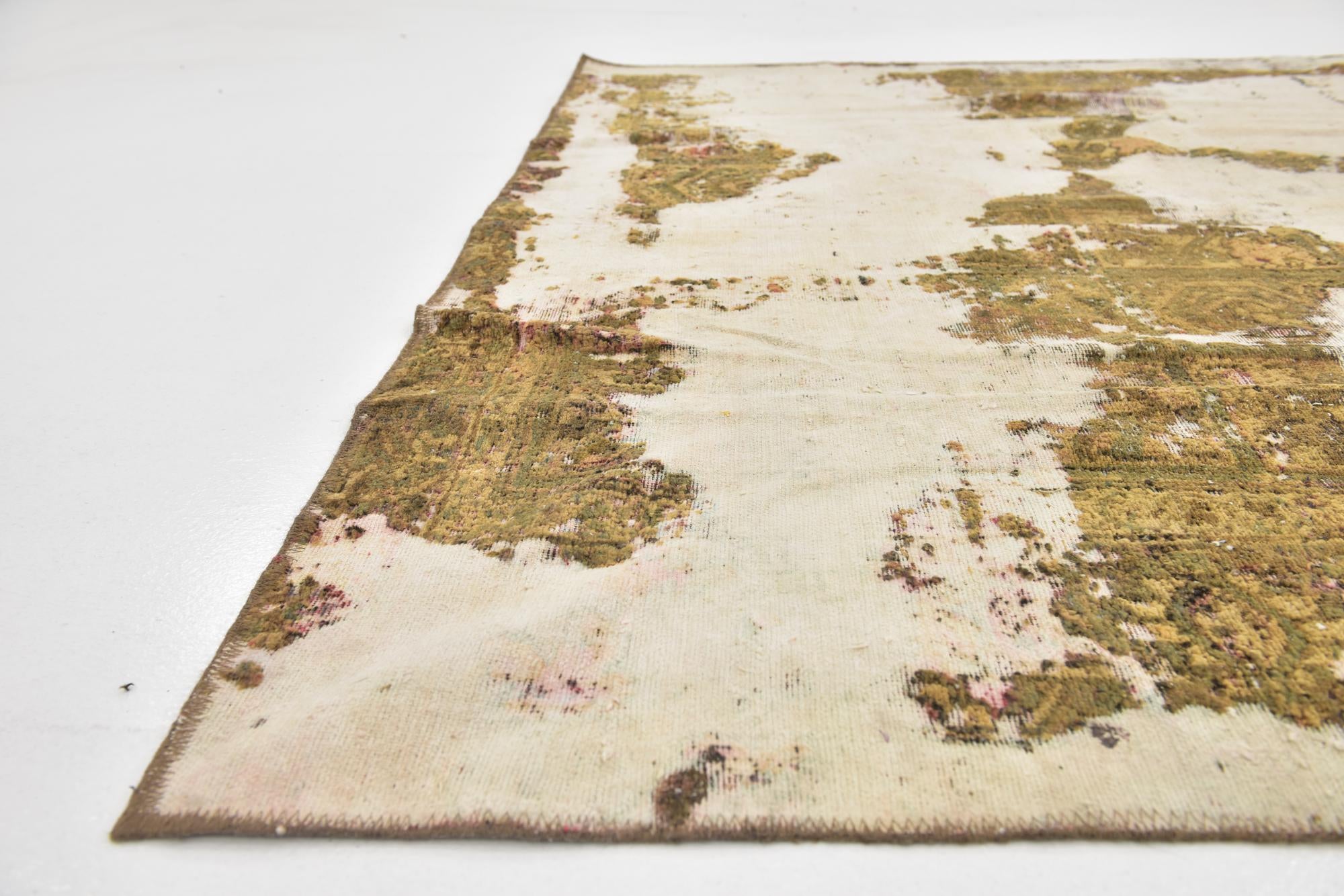 6' 4 x 8' 10 Hand Knotted Ultra Vintage Persian Wool Rug