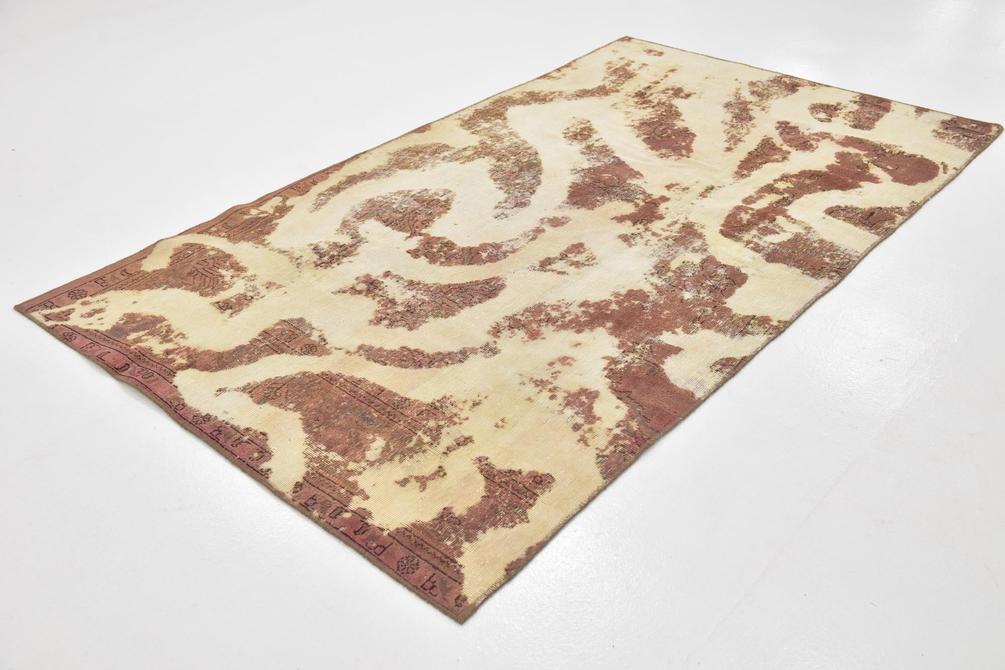 4' 9 x 8' 3 Hand Knotted Ultra Vintage Persian Wool Rug