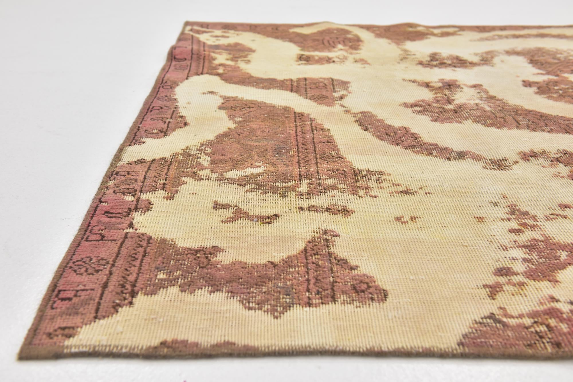 4' 9 x 8' 3 Hand Knotted Ultra Vintage Persian Wool Rug