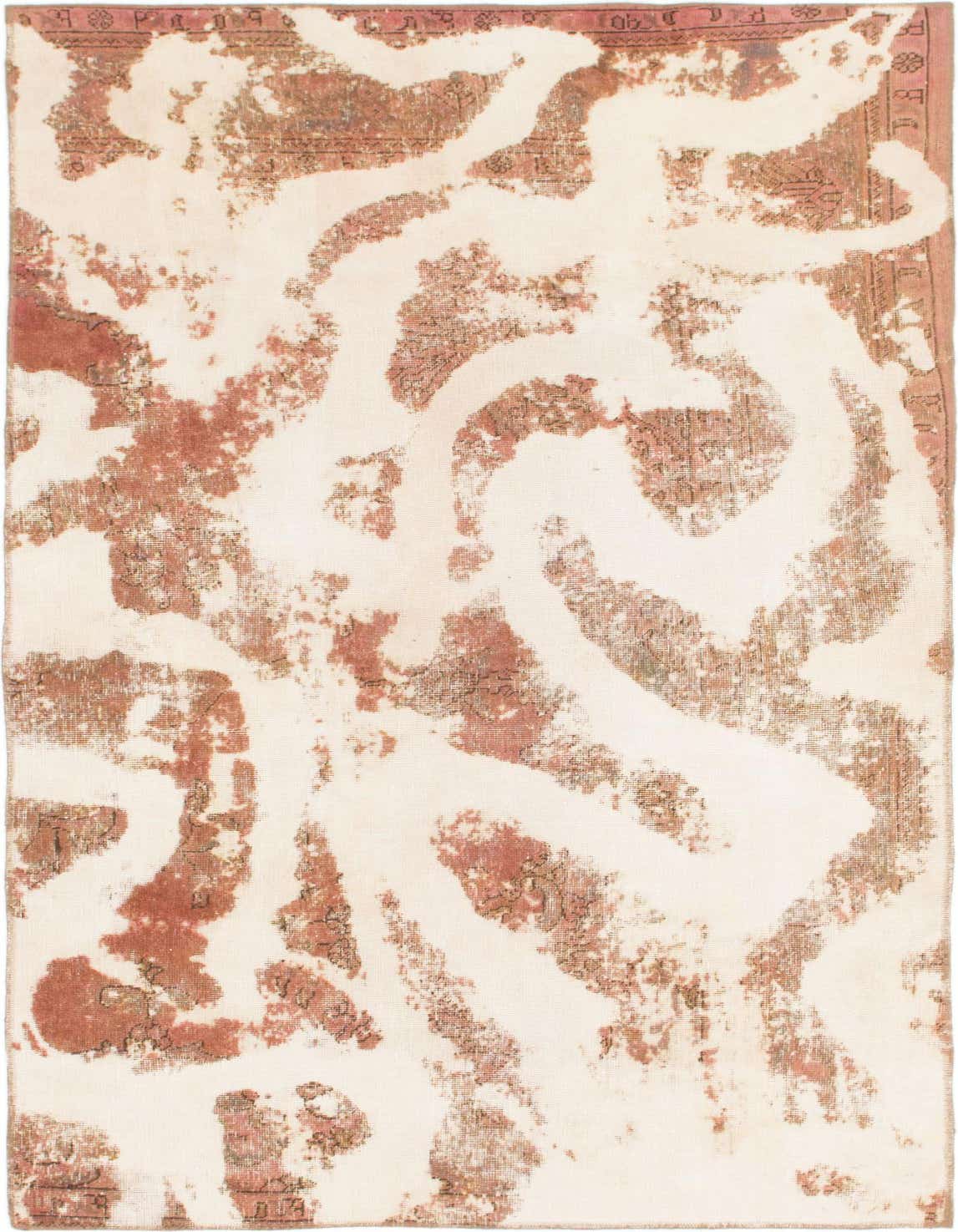 Primary image 4' 9 x 8' 3  Hand Knotted Ultra Vintage Persian Wool Rug