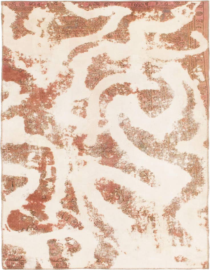 Detail image of 4' 9 x 8' 3 Hand Knotted Ultra Vintage Persian Wool Rug