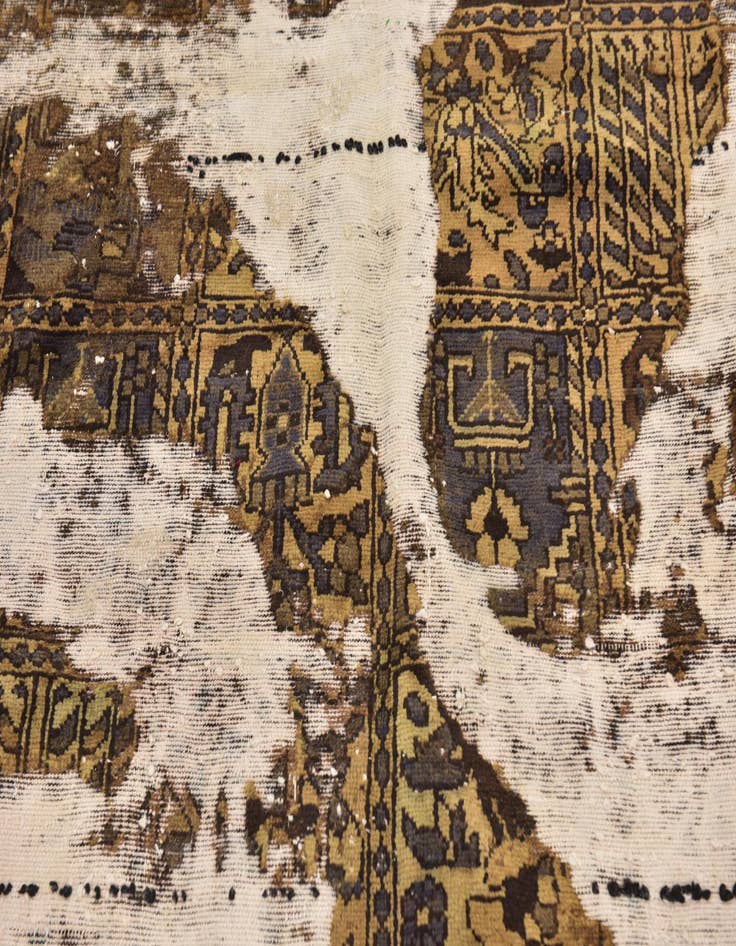 Detail image of 5' x 8' 8  Hand Knotted Ultra Vintage Persian Wool Rug