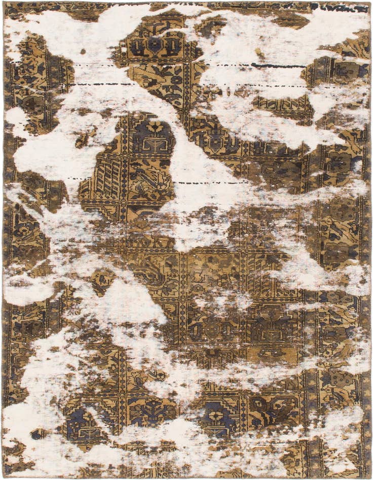 Detail image of 5' x 8' 8 Hand Knotted Ultra Vintage Persian Wool Rug
