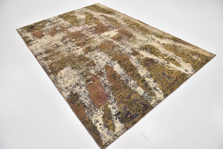 Detail image of 6' 5 x 9' 4 Hand Knotted Ultra Vintage Persian Wool Rug