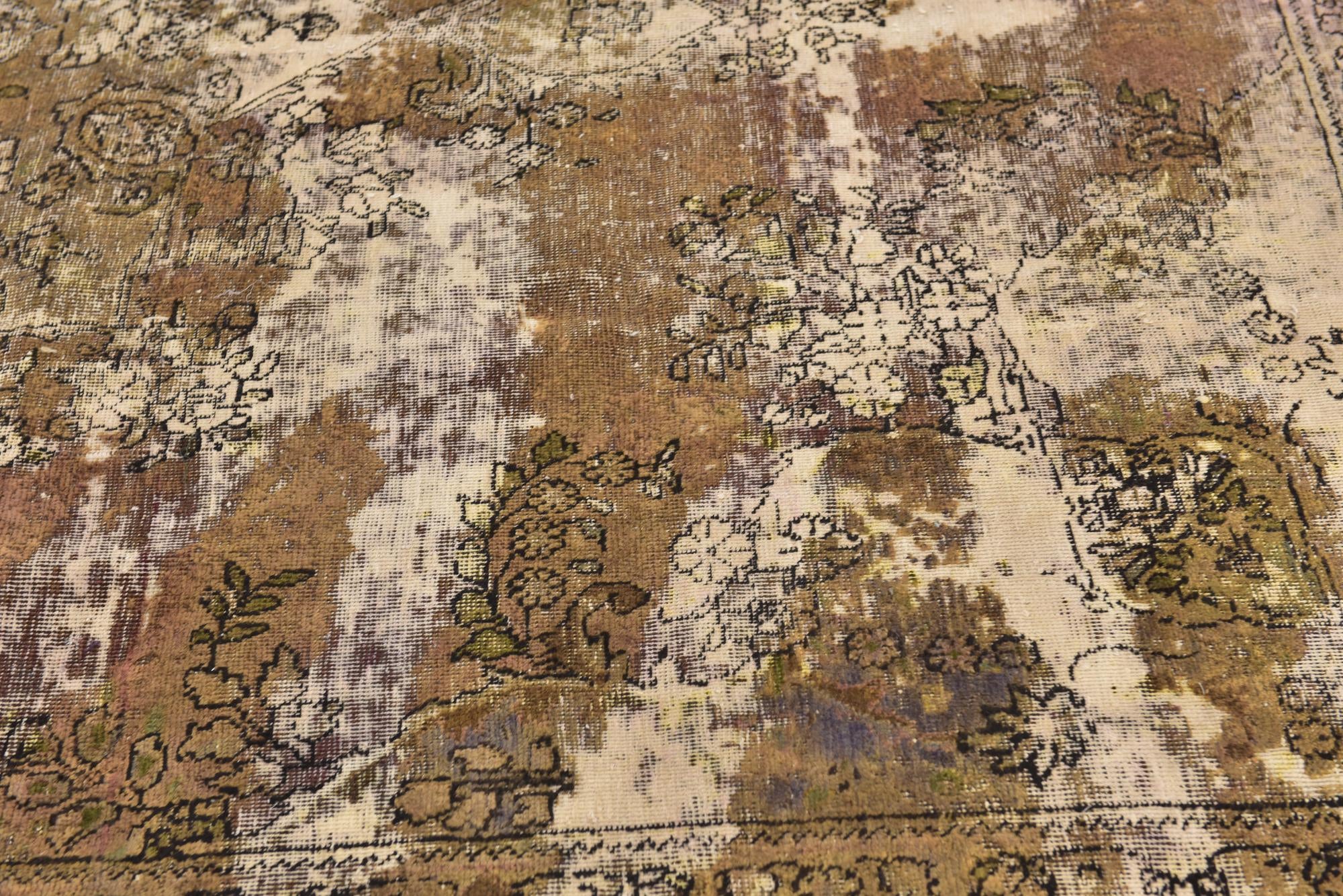 6' 5 x 9' 4 Hand Knotted Ultra Vintage Persian Wool Rug