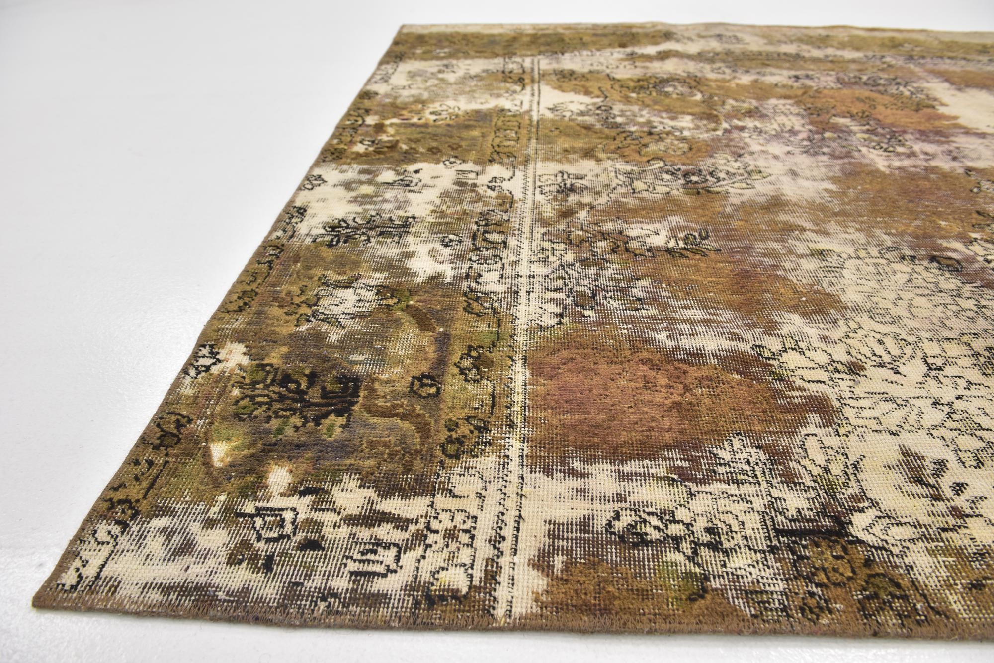 6' 5 x 9' 4 Hand Knotted Ultra Vintage Persian Wool Rug