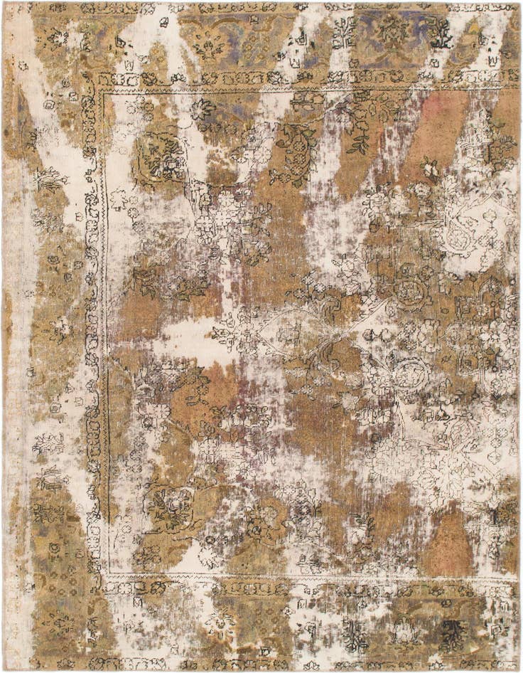 Detail image of 6' 5 x 9' 4 Hand Knotted Ultra Vintage Persian Wool Rug