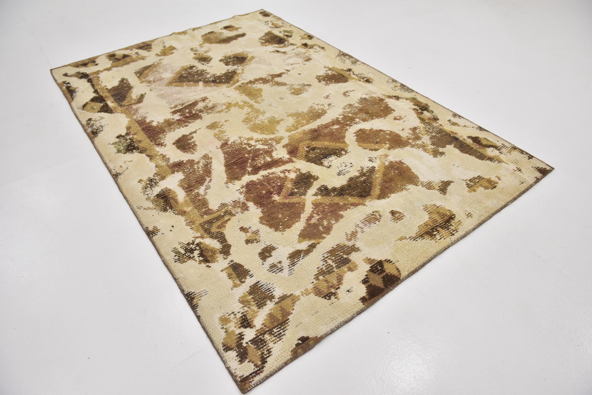 5' 10 x 8' 8 Hand Knotted Ultra Vintage Persian Wool Rug