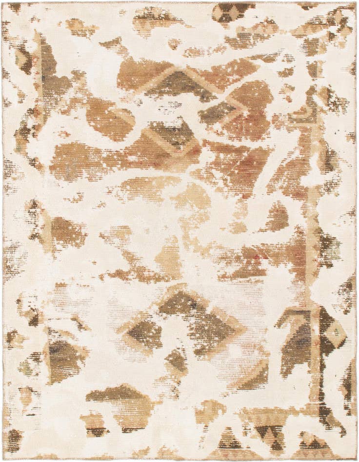 Detail image of 5' 10 x 8' 8 Hand Knotted Ultra Vintage Persian Wool Rug
