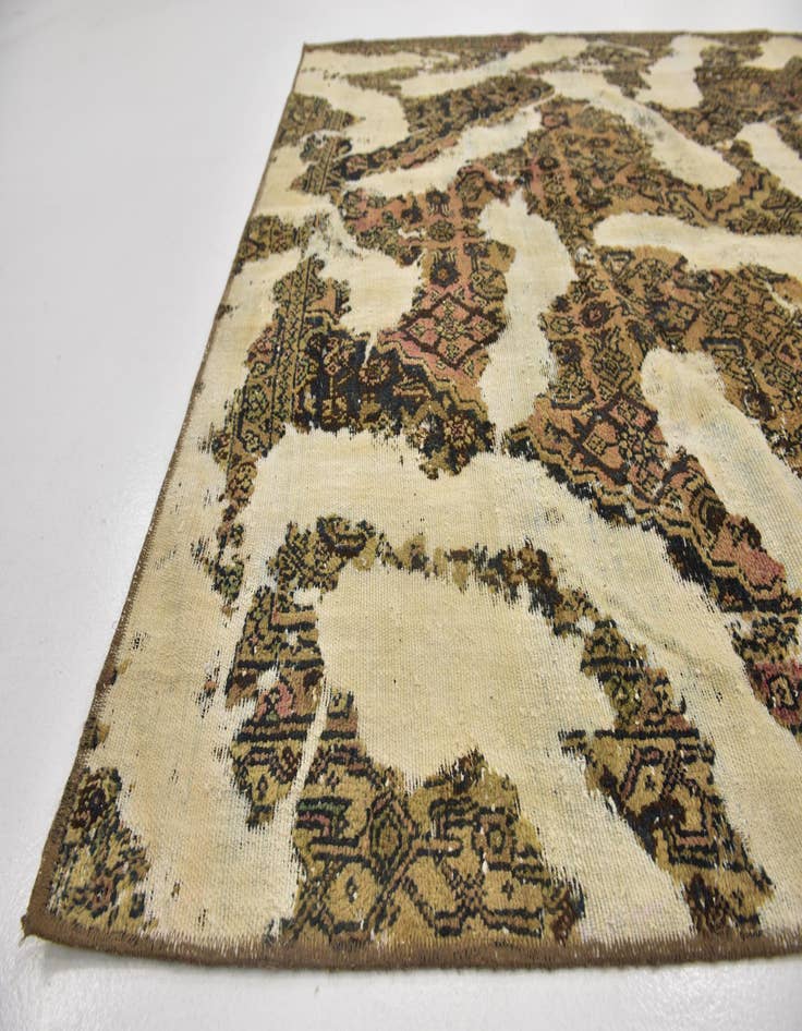 Detail image of 6' x 8' 10  Hand Knotted Ultra Vintage Persian Wool Rug