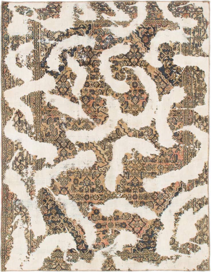 Detail image of 6' x 8' 10 Hand Knotted Ultra Vintage Persian Wool Rug