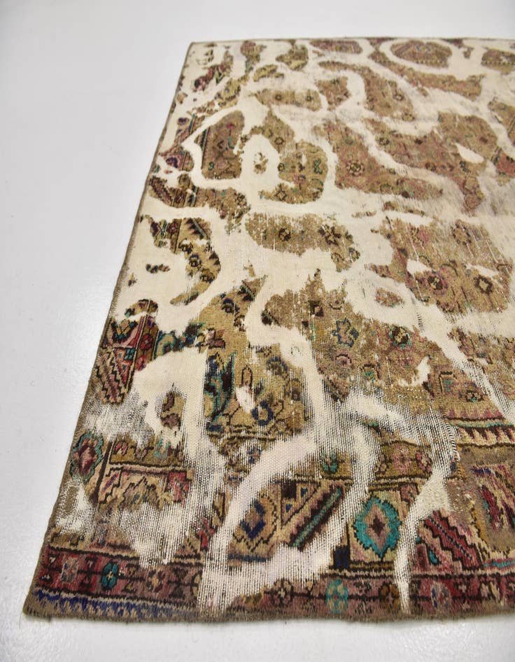Detail image of 5' 4 x 8' 2  Hand Knotted Ultra Vintage Persian Wool Rug