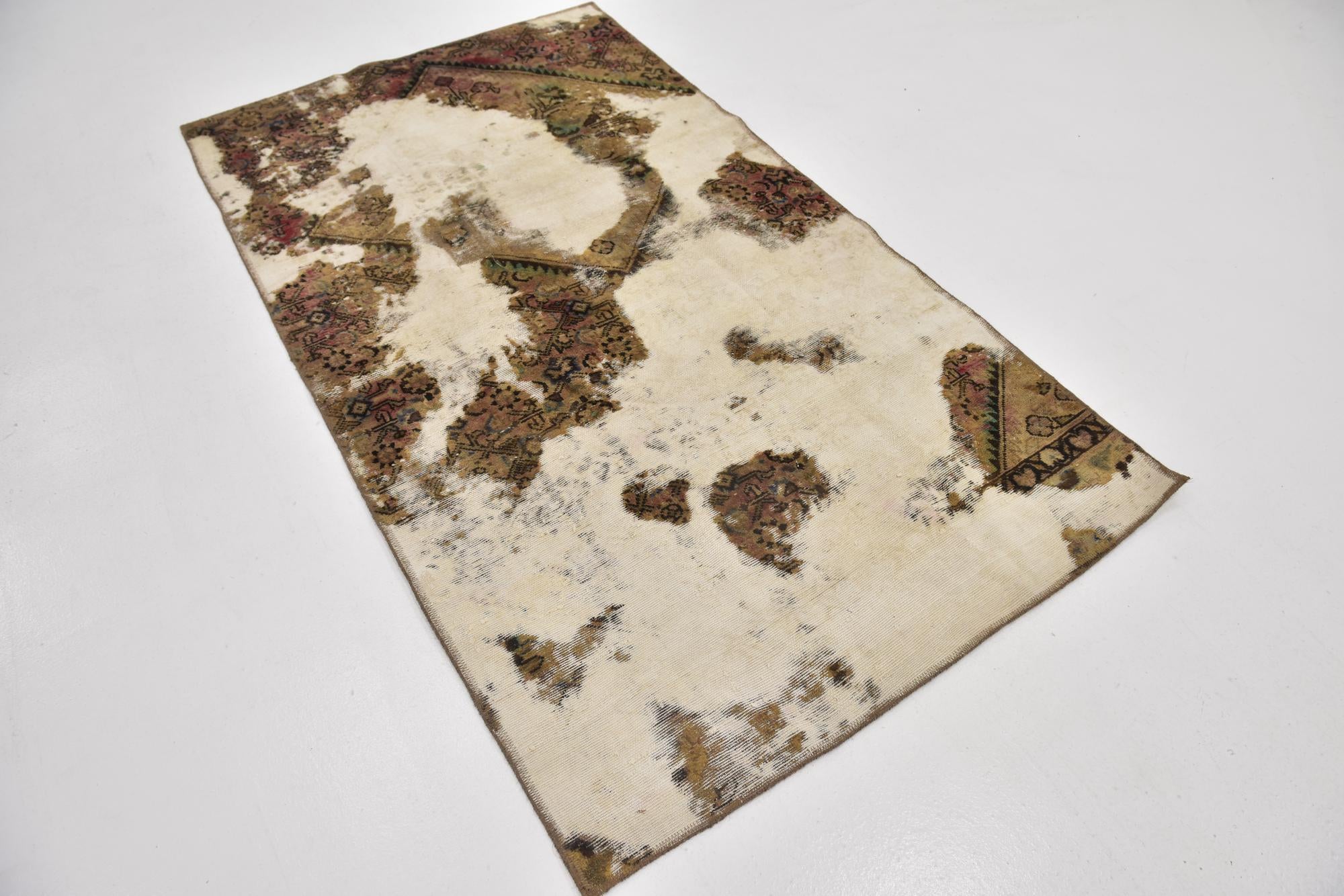 4' x 6' 10 Hand Knotted Ultra Vintage Persian Wool Rug