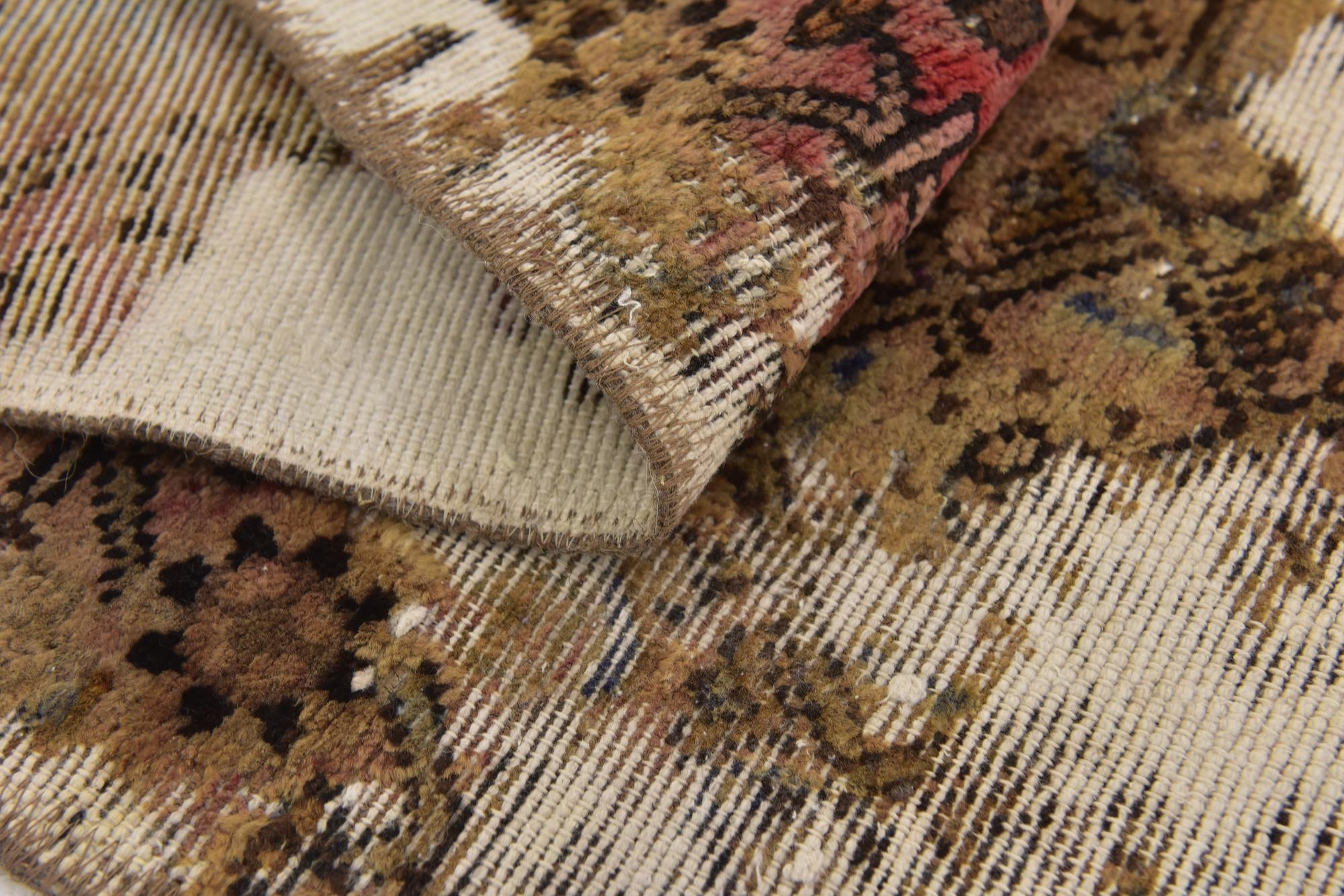 4' x 6' 10 Hand Knotted Ultra Vintage Persian Wool Rug