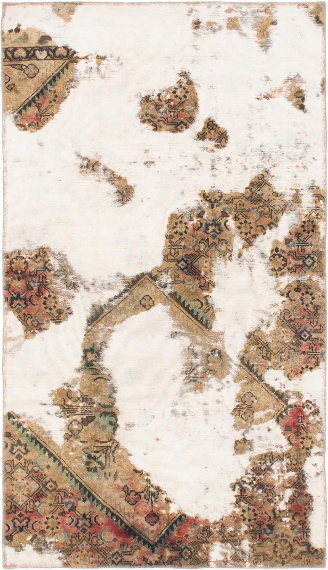 4' x 6' 10 Hand Knotted Ultra Vintage Persian Wool Rug