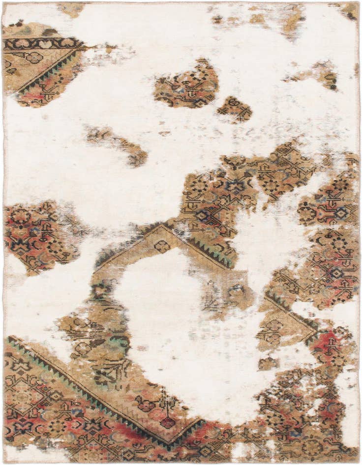 Detail image of 4' x 6' 10 Hand Knotted Ultra Vintage Persian Wool Rug