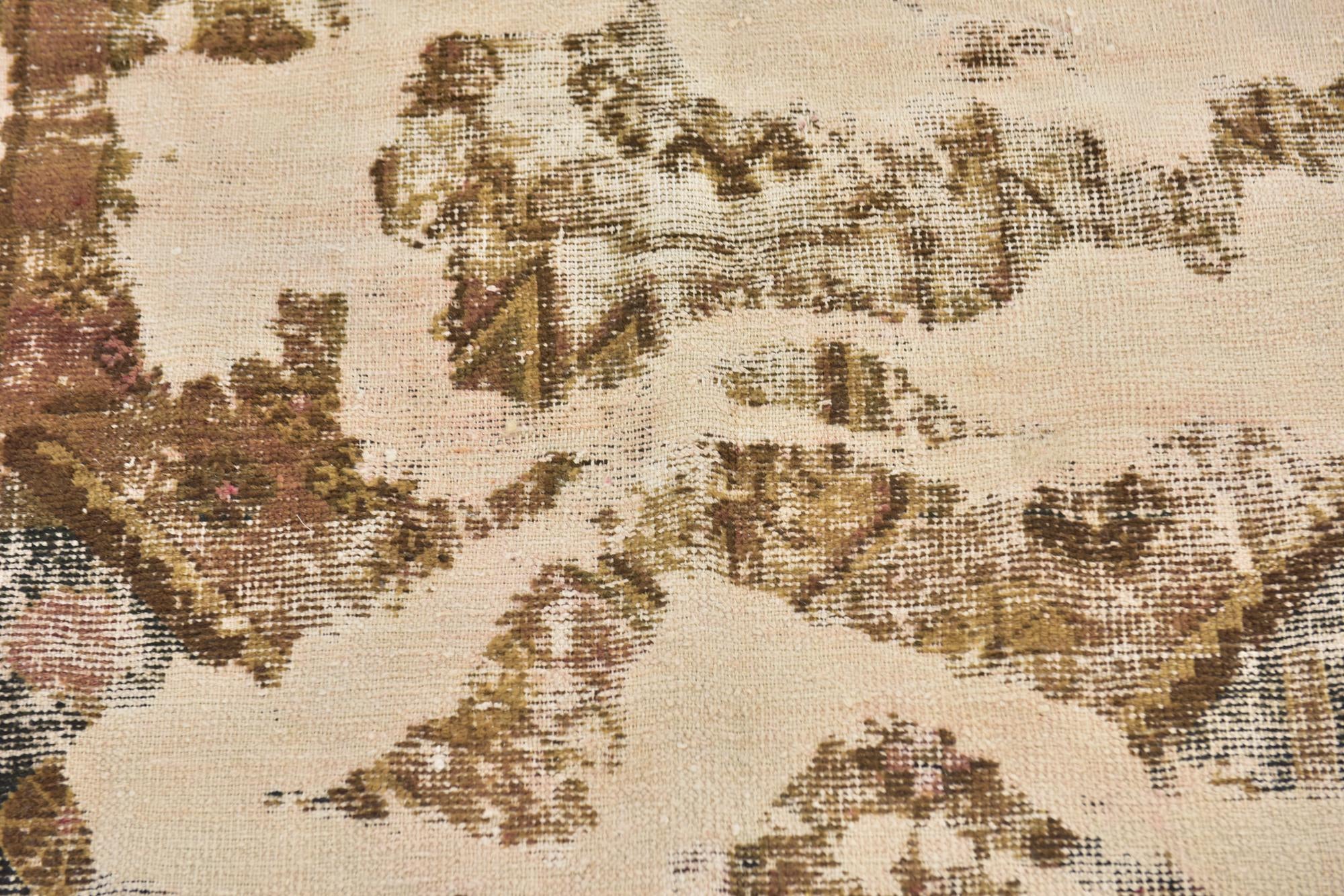 4' x 6' 9 Hand Knotted Ultra Vintage Persian Wool Rug