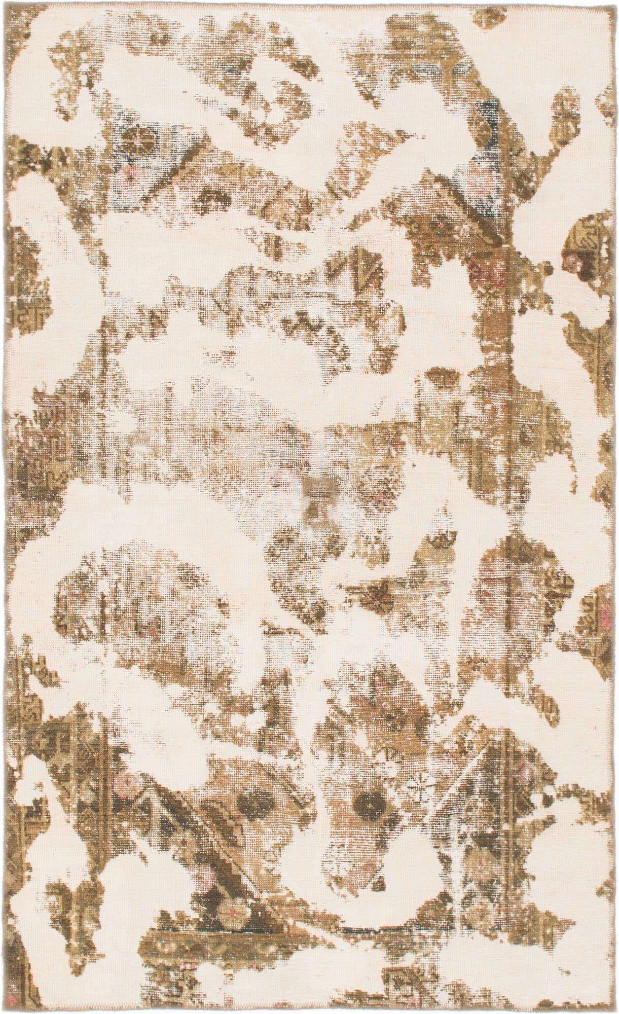 4' x 6' 9 Hand Knotted Ultra Vintage Persian Wool Rug