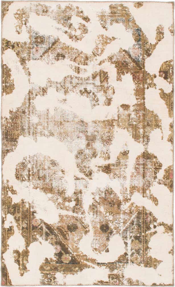 4' x 6' 9 Hand Knotted Ultra Vintage Persian Wool Rug